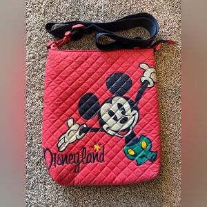 Disney Parks Mickey Mouse Quilted Crossbody Bag Authentic Original Disneyland